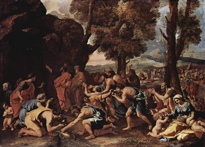 El golpe de la roca - Nicolas Poussin