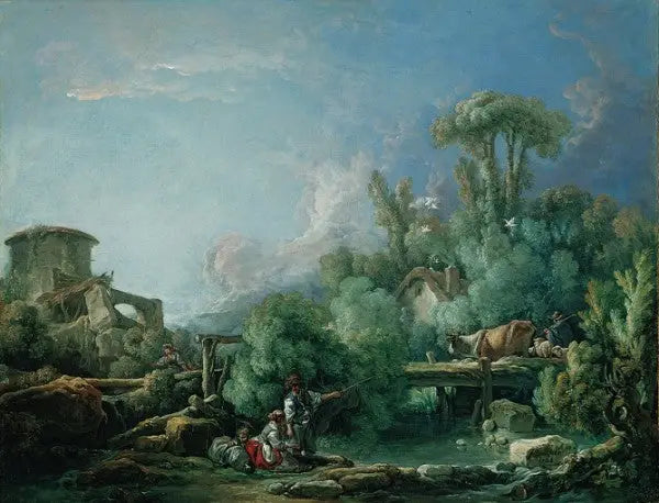 El galante pescador - François Boucher