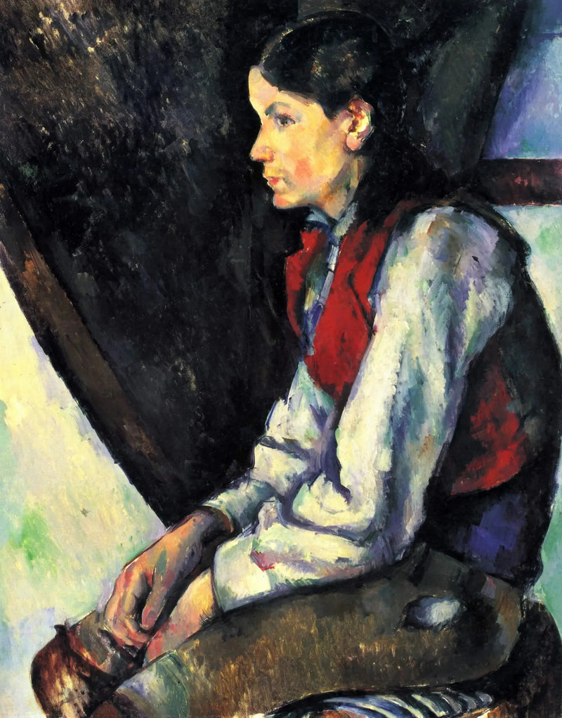 El niño con chaleco rojo - Paul Cézanne