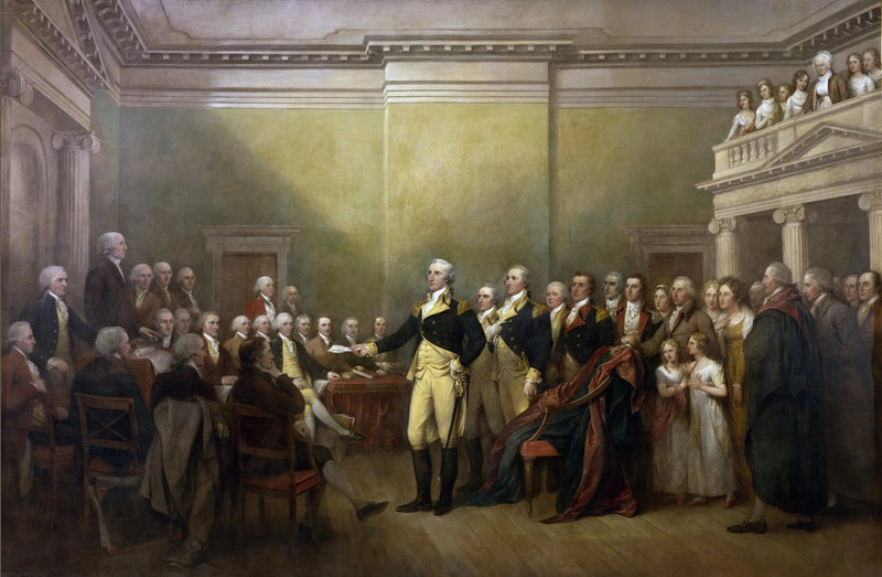 El general George Washington dimite de su comisión - John Trumbull