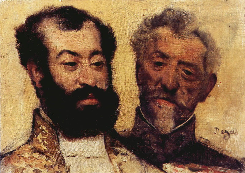 El general Mellinet y el gran rabino Astruc - Edgar Degas