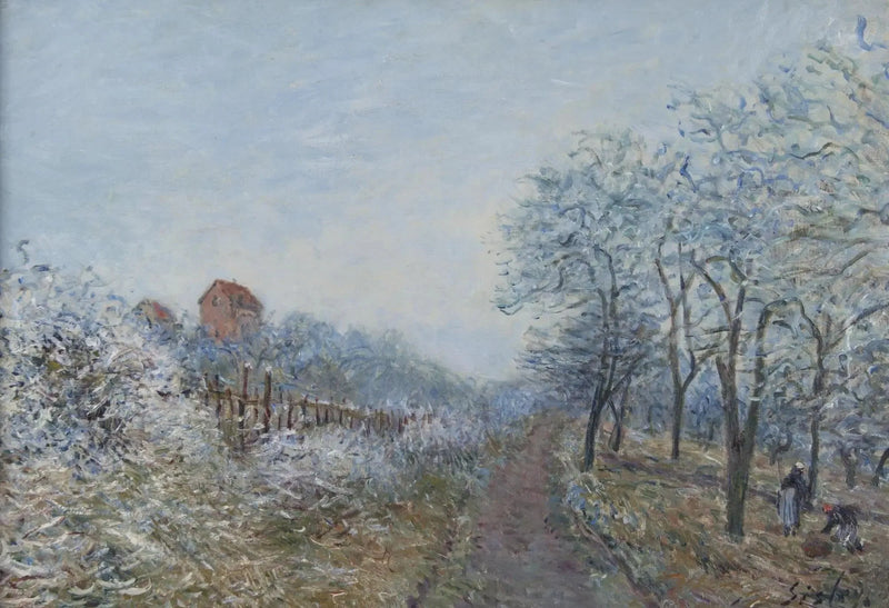 El Escarcha en Veneux - Alfred Sisley