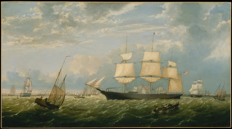 El Estado Dorado entrando en el puerto de Nueva York - Fitz Henry Lane
