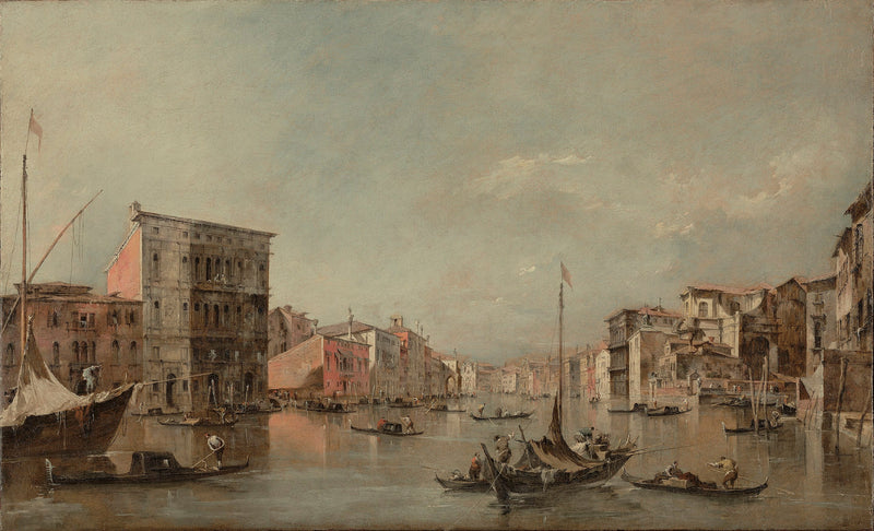El Gran Canal en Venecia con el Palazzo Bembo - Francesco Guardi