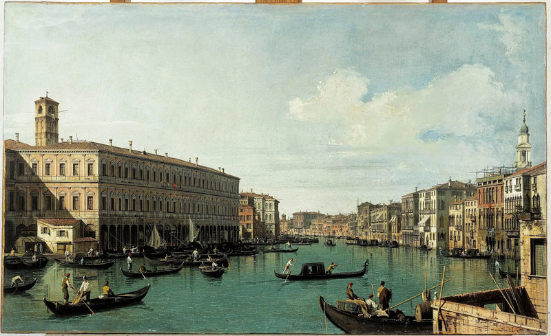 El Gran Canal en el puente del Rialto - Canaletto