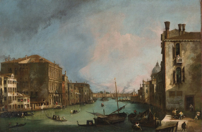 El Gran Canal con el puente de Rialto - Canaletto