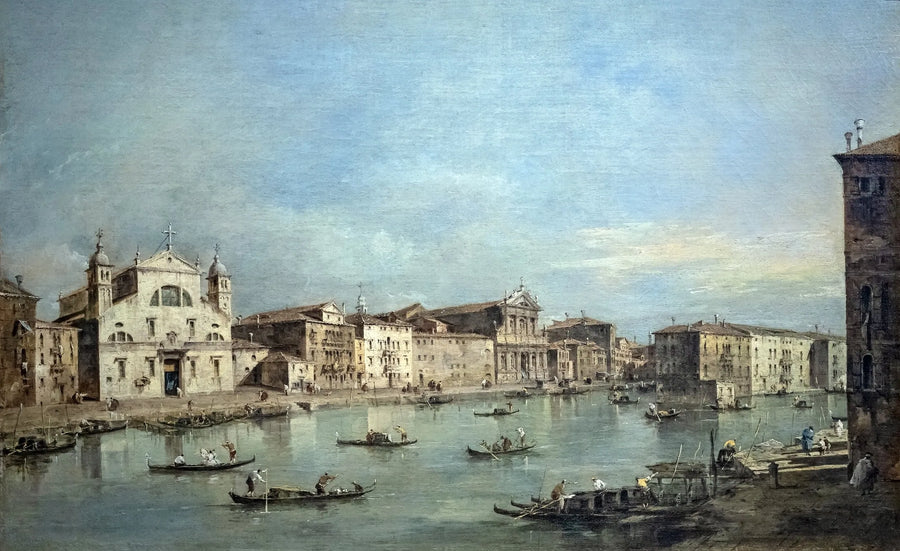 El Gran Canal con Santa Lucia y Santa María de Nazaret - Francesco Guardi