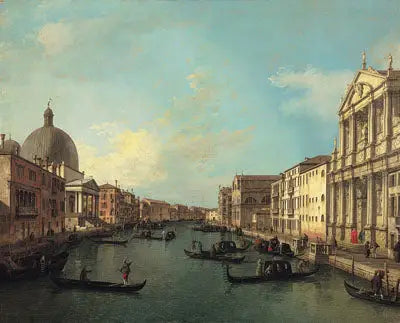 El Gran Canal de Santa Maria di Nazareth hacia Santa Croce - Canaletto