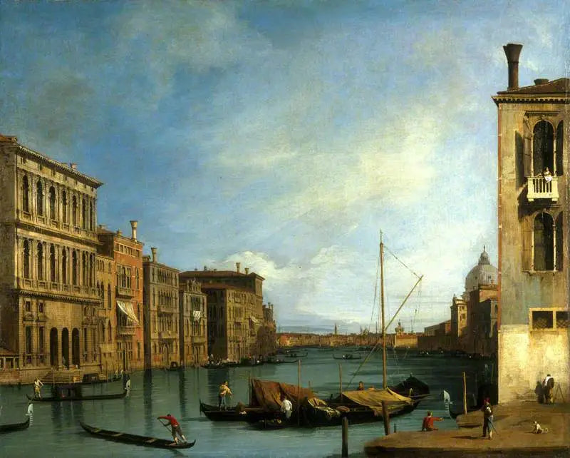El Gran Canal desde el Campo San Vio, Venecia - Canaletto