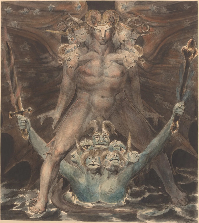 El Gran Dragón Rojo y la Bestia del Mar - William Blake