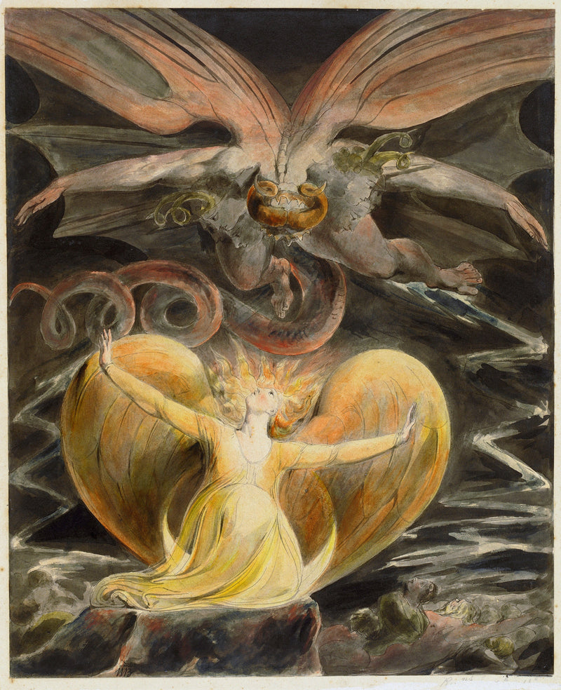 El gran Dragón Rojo y la Mujer vestida de sol - William Blake
