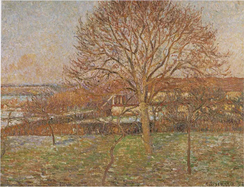 El Gran Nogal, gelatina blanca, Éragny - Camille Pissarro