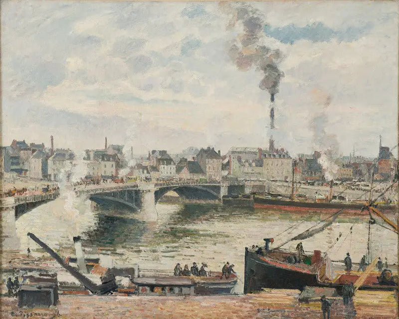 El Gran Puente, Ruan (El Gran Puente, Ruan) - Camille Pissarro