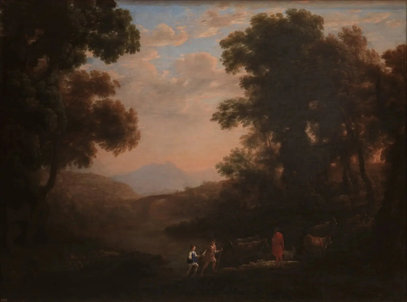 El paso de un río - Claude Lorrain