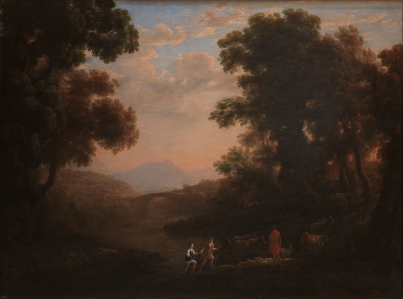 El paso de un río - Claude Lorrain