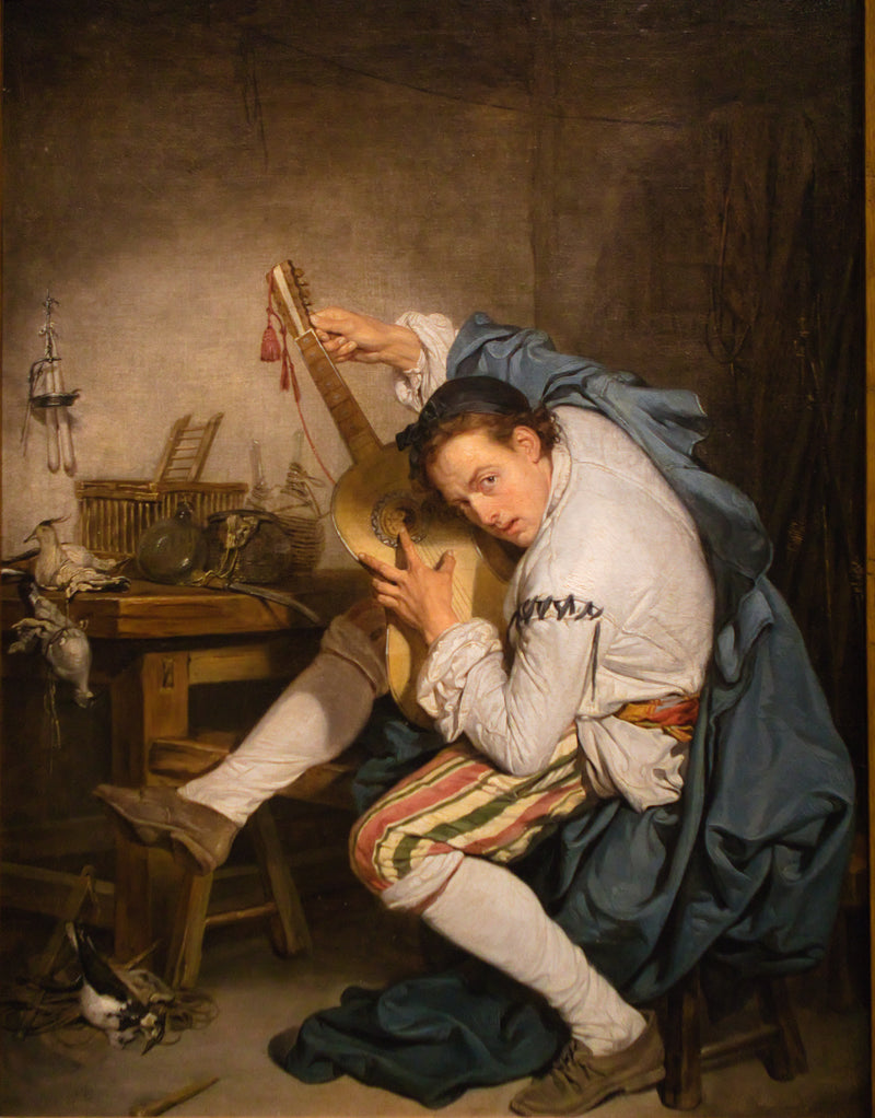 El Guitarrista (El Pajarero). - Jean-Baptiste Greuze