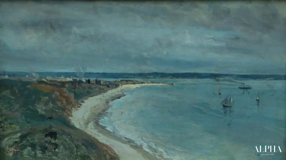 Le Havre. La mer vue du haut des falaises, 1830 - Camille Corot - Reproductions de tableaux et peintures haut de gamme