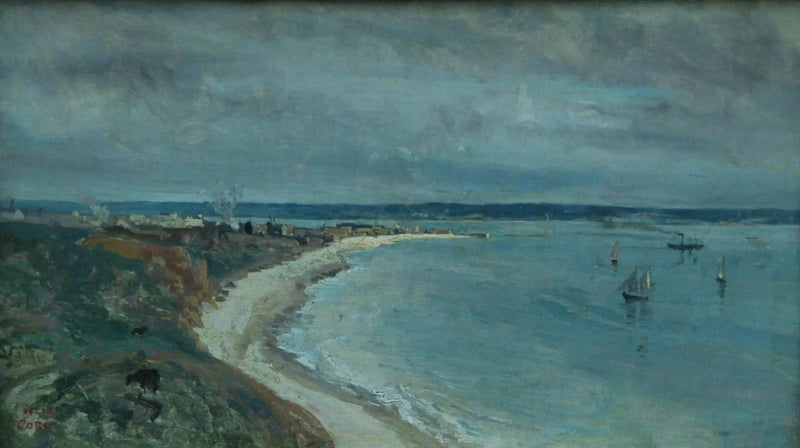 Le Havre. El mar visto desde la cima de los acantilados - Jean-Baptiste Camille Corot