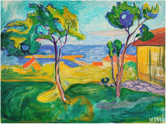 Le jardin à Asgardstrand - Edvard Munch - Reproductions de tableaux et peintures haut de gamme