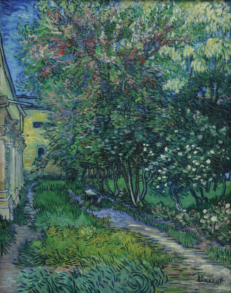 El jardín del asilo de Saint-Rémy - Vincent van Gogh