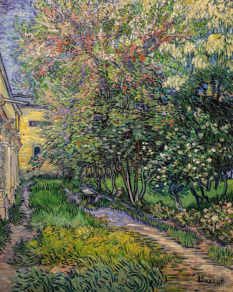 El jardín del asilo de Saint-Rémy - Vincent van Gogh