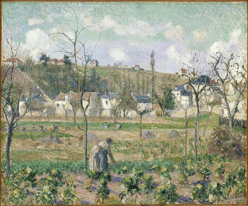 El jardín de Maubuisson, Pontoise, la madre Bellette - Camille Pissarro