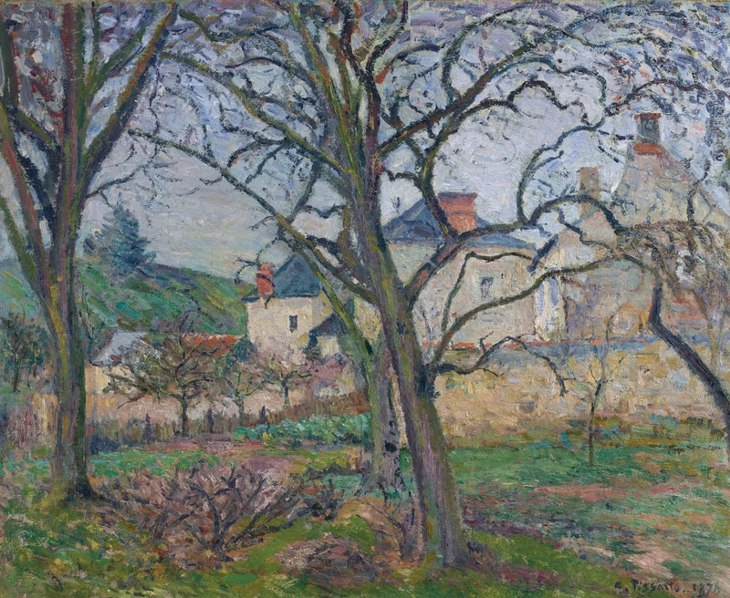 El jardín de Maubuisson, visto hacia la costa Saint-Denis, Pontoise - Camille Pissarro