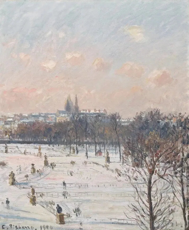 El Jardín de las Tullerías, efecto de nieve - Camille Pissarro
