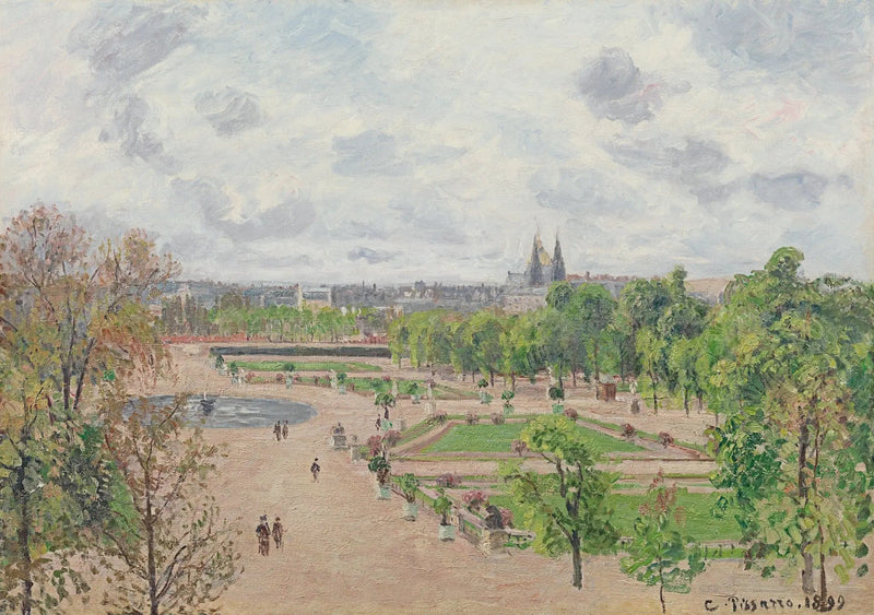 El jardín de las Tullerías, matinée de printemps, tiempo gris - Camille Pissarro