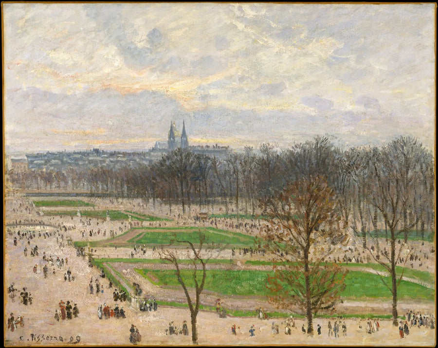 El Jardín de las Tullerías una tarde de invierno - Camille Pissarro