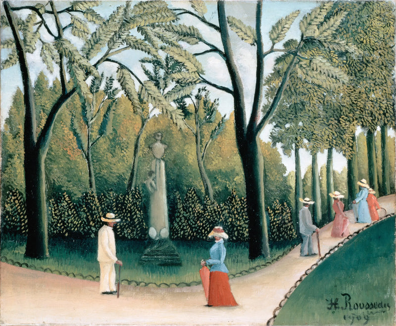 El Jardín de Luxemburgo. Monumento a Chopin - Henri Rousseau