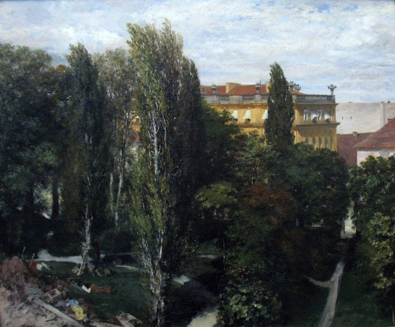 El jardín del palacio del príncipe Alberto - Adolph von Menzel