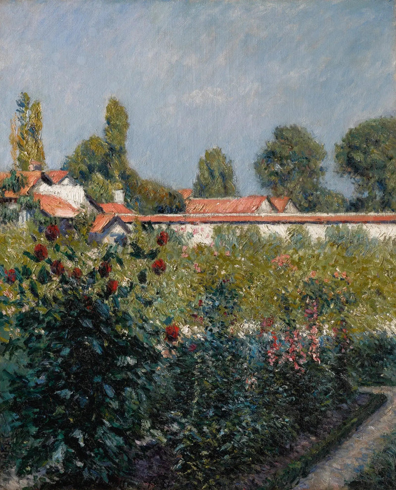 El Jardín del Pequeño Gennevilliers, los techos rosas - Gustave Caillebotte