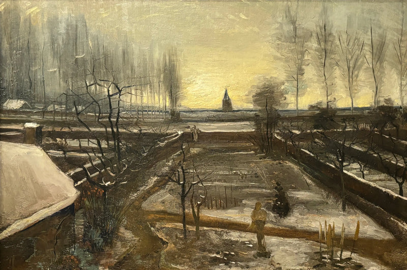 El jardín del presbiterio de Nuenen bajo la nieve - Vincent van Gogh