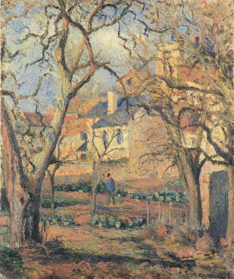 El Jardín de hortalizas en L'Hermitage - Camille Pissarro
