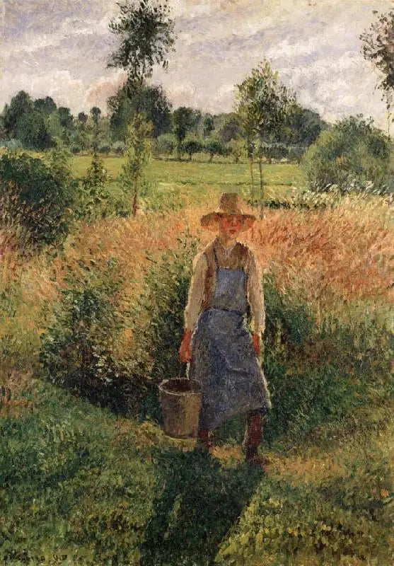 El Jardinero, Sol de la tarde, Eragny - Camille Pissarro