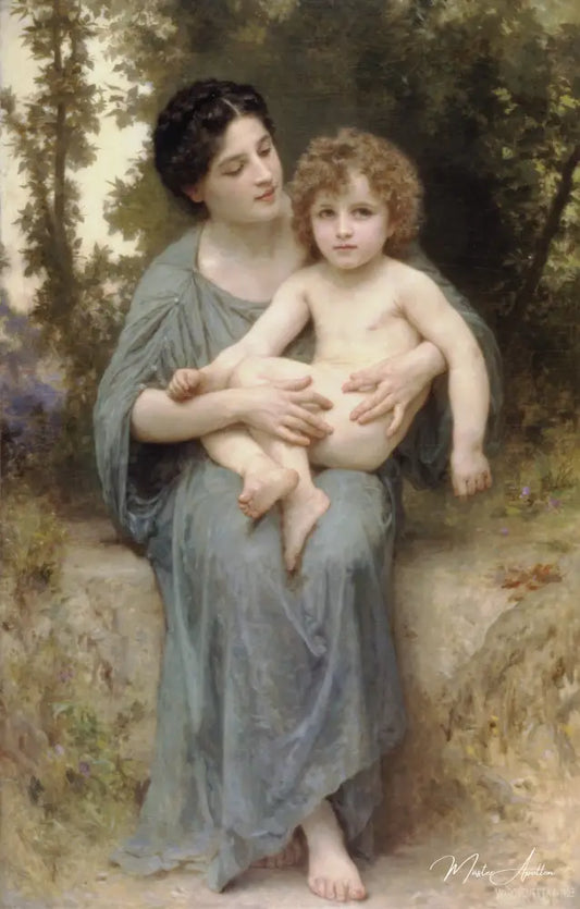 Le jeune frère - William Bouguereau - Reproductions de tableaux et peintures haut de gamme