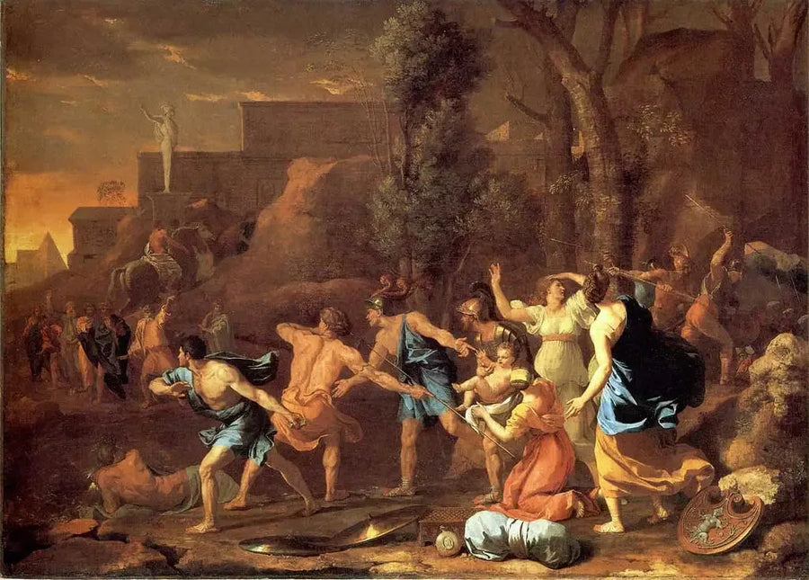 El joven Pirro salvado - Nicolas Poussin