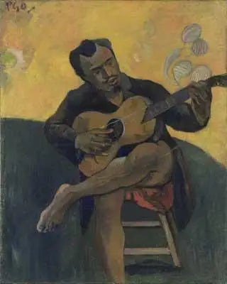 El Jugador de Guitarra, Retrato de Francisco Durrio - Paul Gauguin