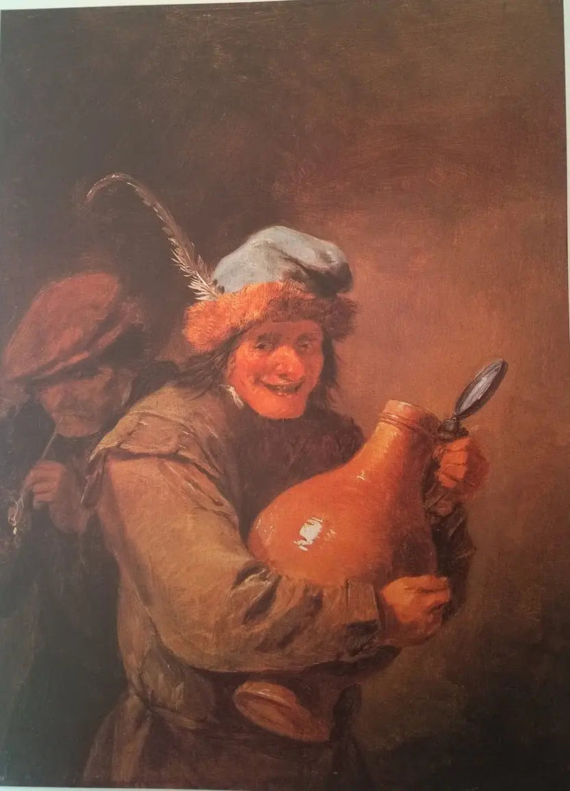 El alegre bebedor con una gran jarra - David Teniers el Joven