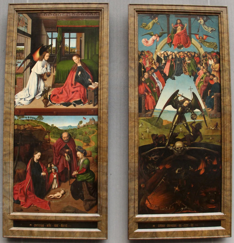 El Juicio Final, la Anunciación y la Natividad de Cristo por Petrus Christus - Petrus Christus