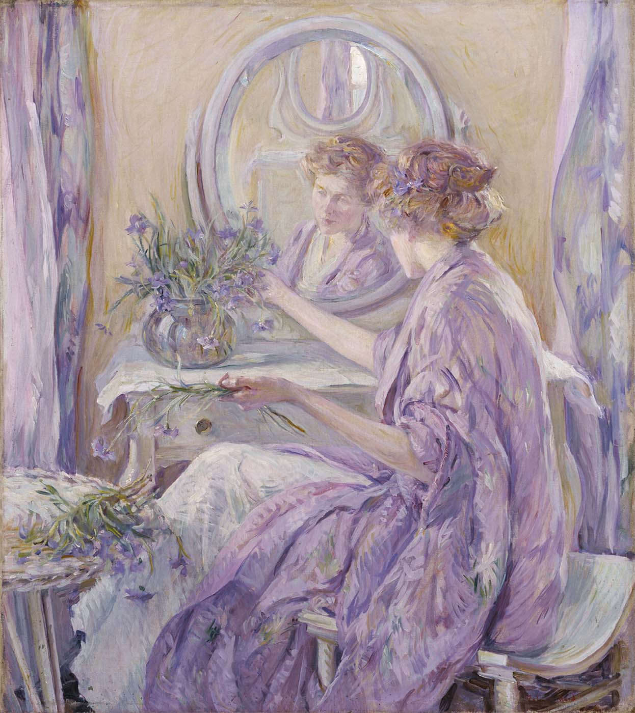 Le kimono violet - Robert Lewis Reid image 1 tableau peint à l’huile sur toile