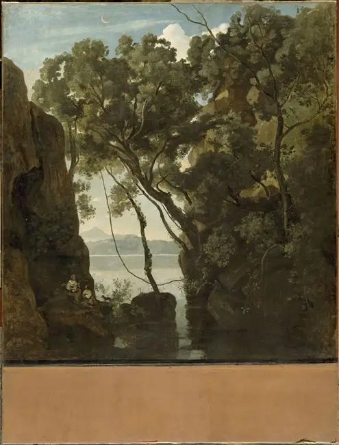 El lago de Nemi - Jean-Baptiste Camille Corot