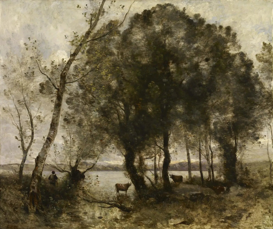 El Lago - Jean-Baptiste Camille Corot