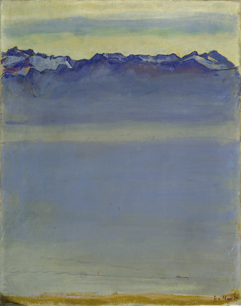 El lago Lemán con los Alpes de Saboya - Ferdinand Hodler