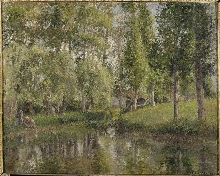 El Lavadero de Bazincourt - Camille Pissarro