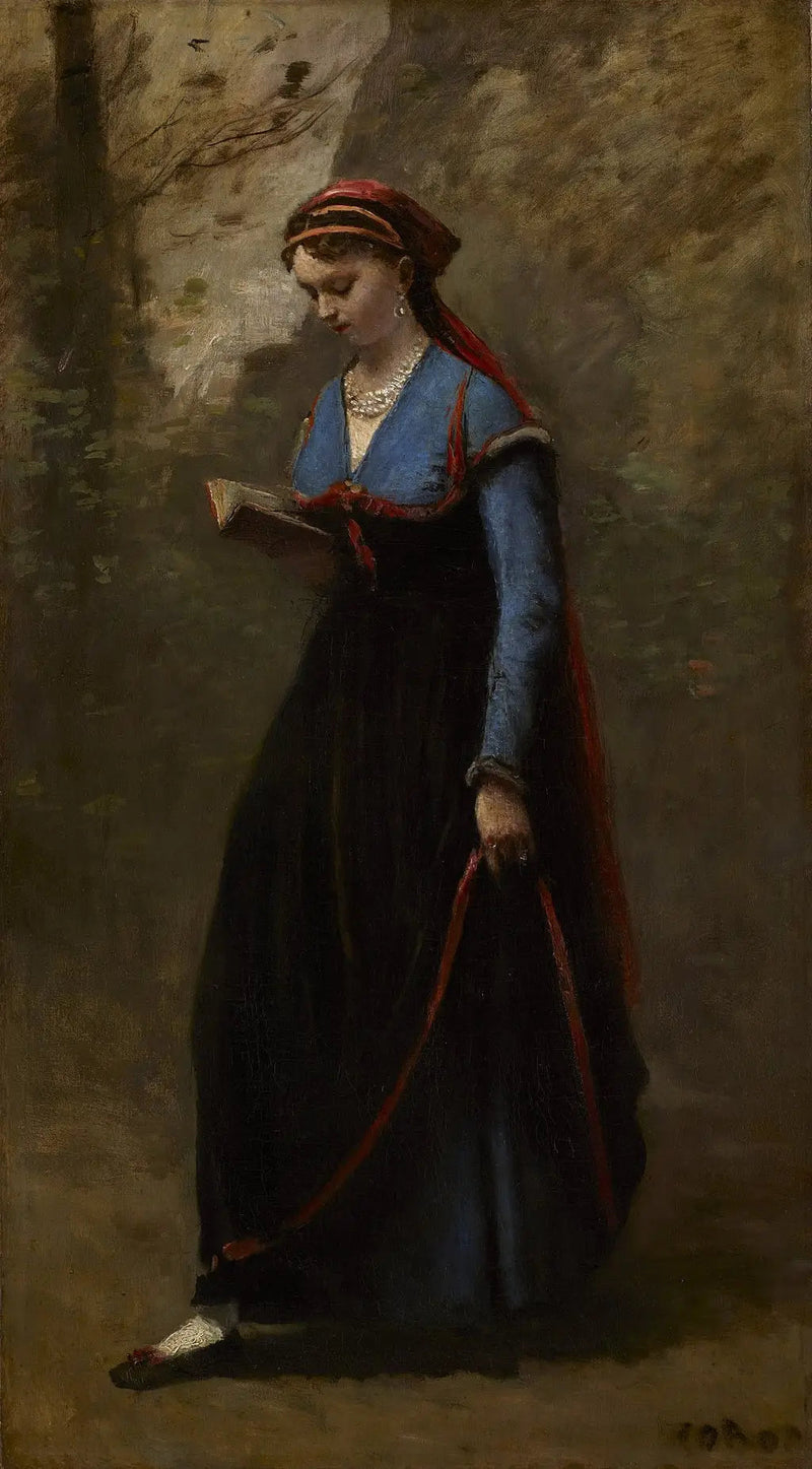 El lector - Jean-Baptiste Camille Corot