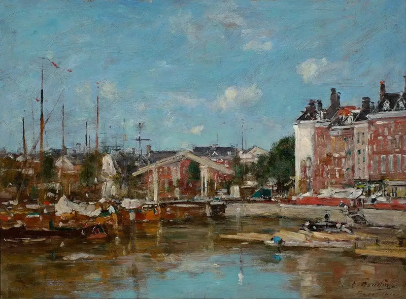 El Leuvehaven, en Róterdam - Eugène Boudin