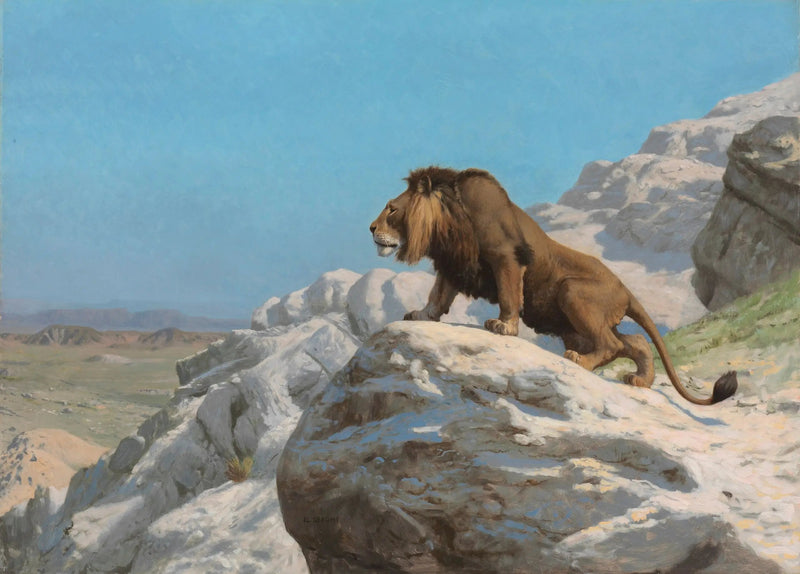El León al acecho - Jean-Léon Gérôme