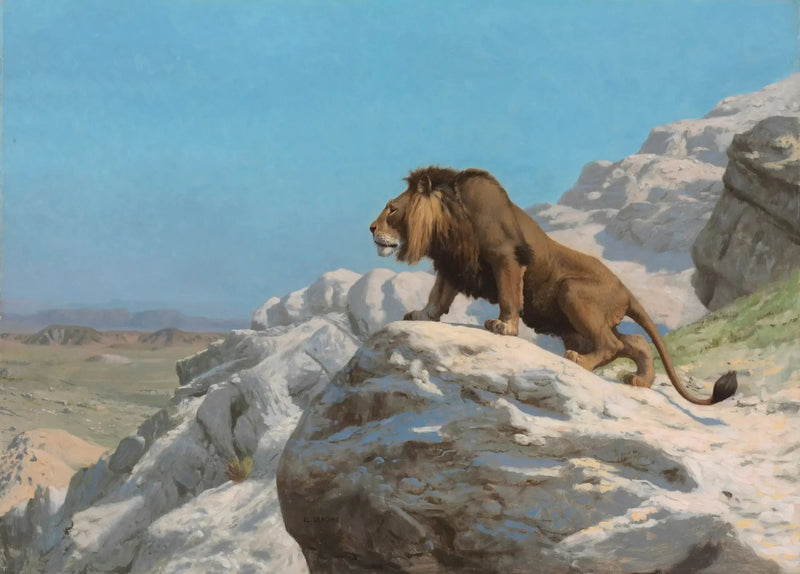 El León al acecho - Jean-Léon Gérôme